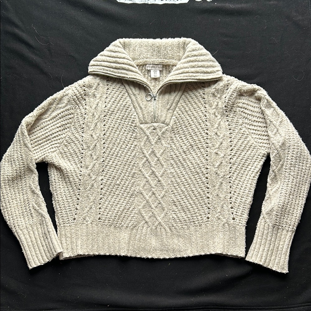 Women’s Beige Cable Knit Sweater